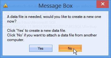 no create database